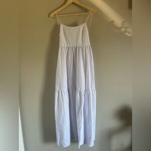 White Solid Backless Long Maxi ‎ Dress Dress Small NWT